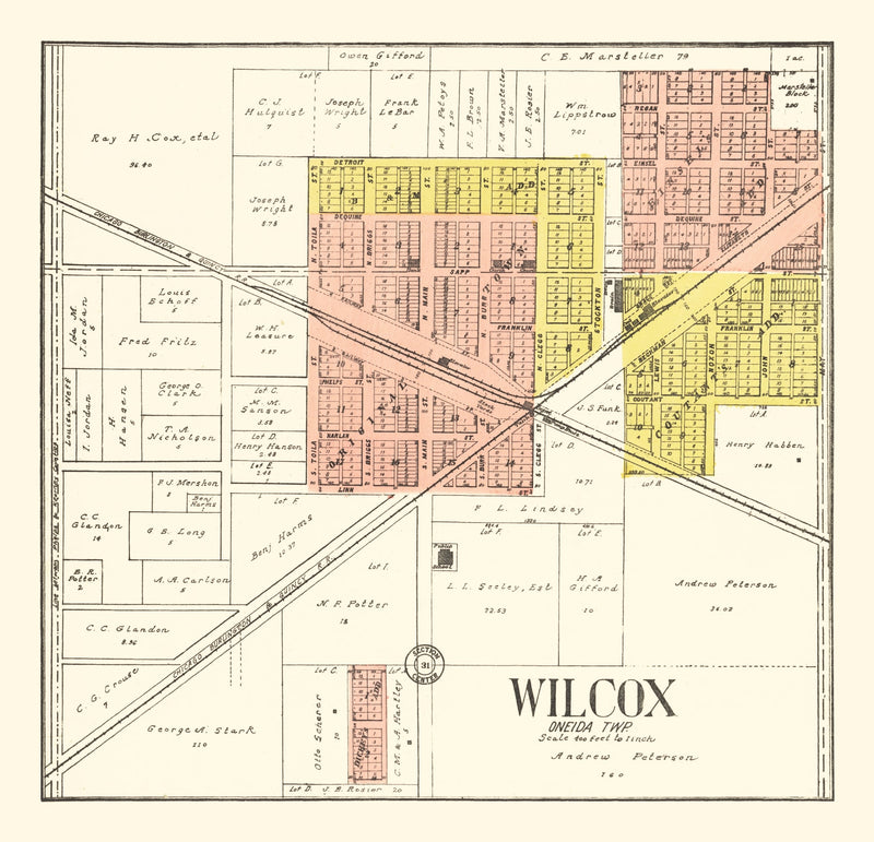 Size comparison using Vintage Map of Towns of Bolton and Andover, Connecticut 1869