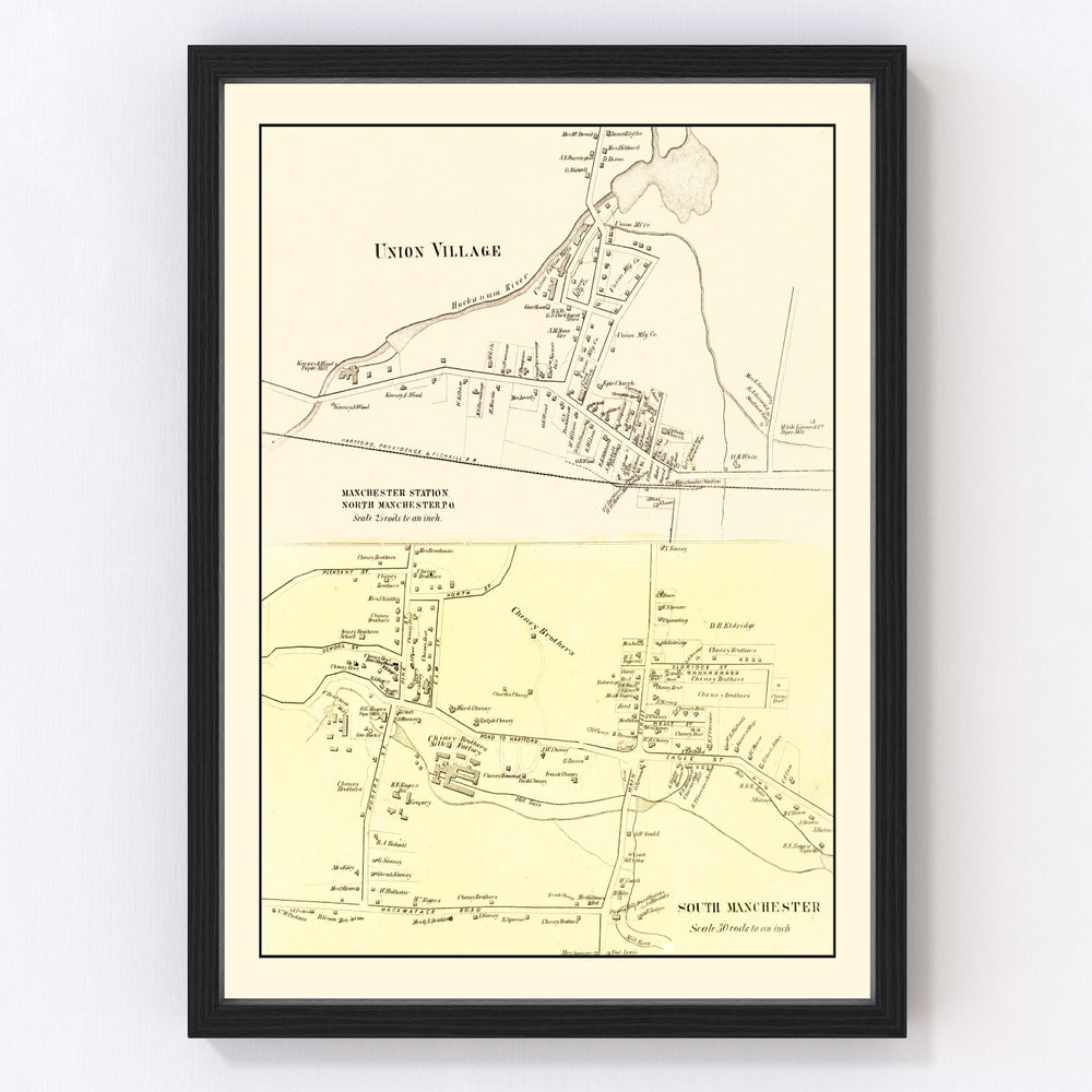 Union Village Vintage Map 1869