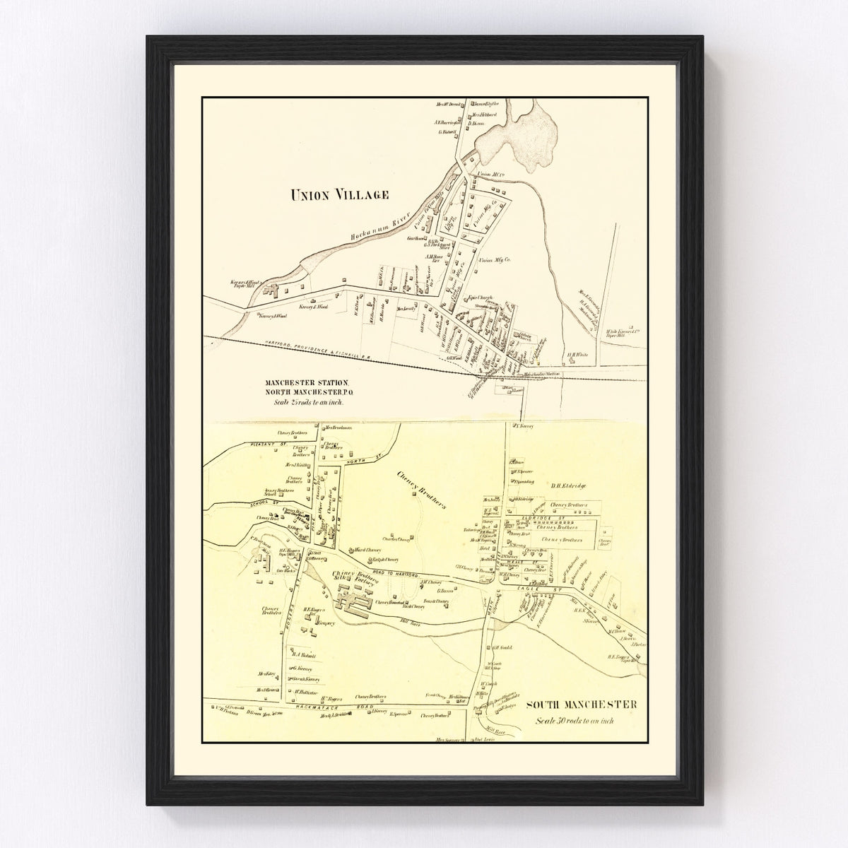 Union Village Vintage Map 1869