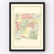 East Windsor Vintage Map 1869