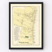 Windsor Locks Vintage Map 1869
