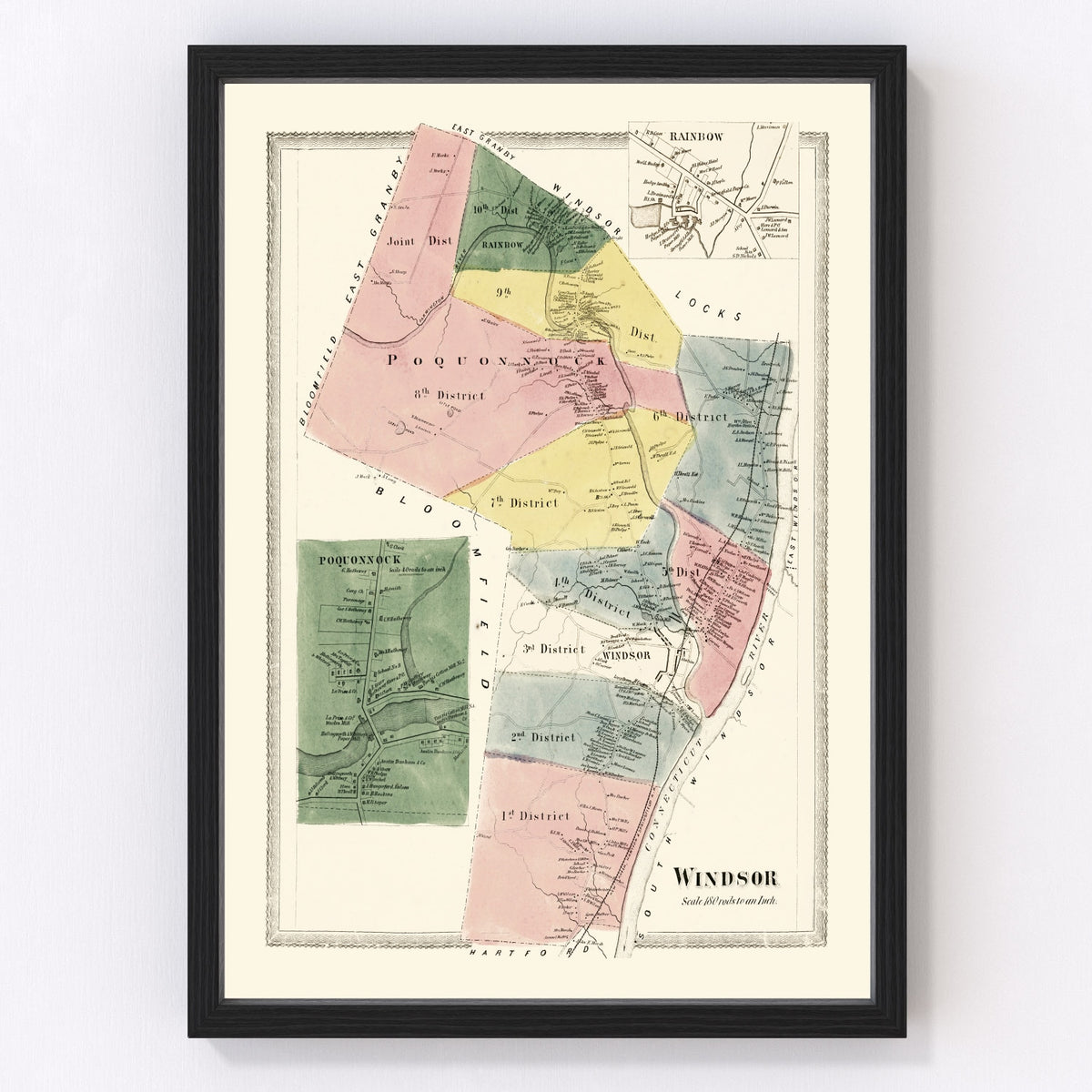 Windsor Vintage Map 1869