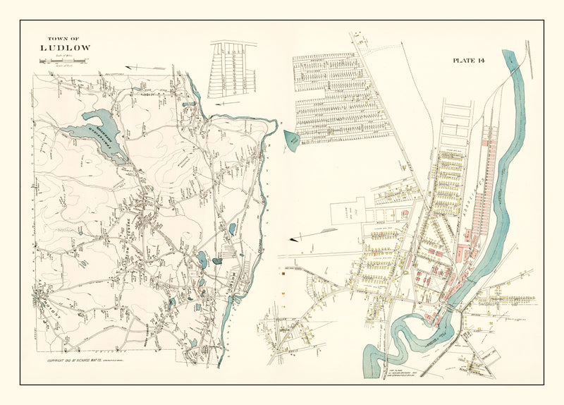 Size comparison using Vintage Map of Carrollton, Illinois 1873