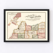 Cass County Vintage Map 1874