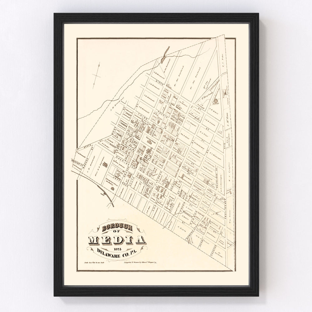 Media Vintage Map 1875