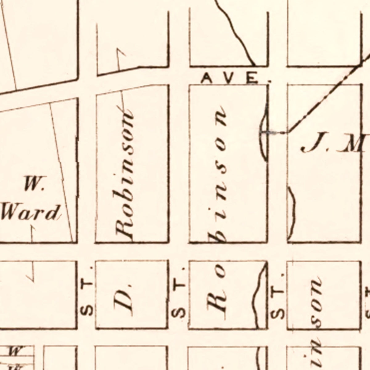 Restored historic details from the 1875 city map of South Chester, Pennsylvania