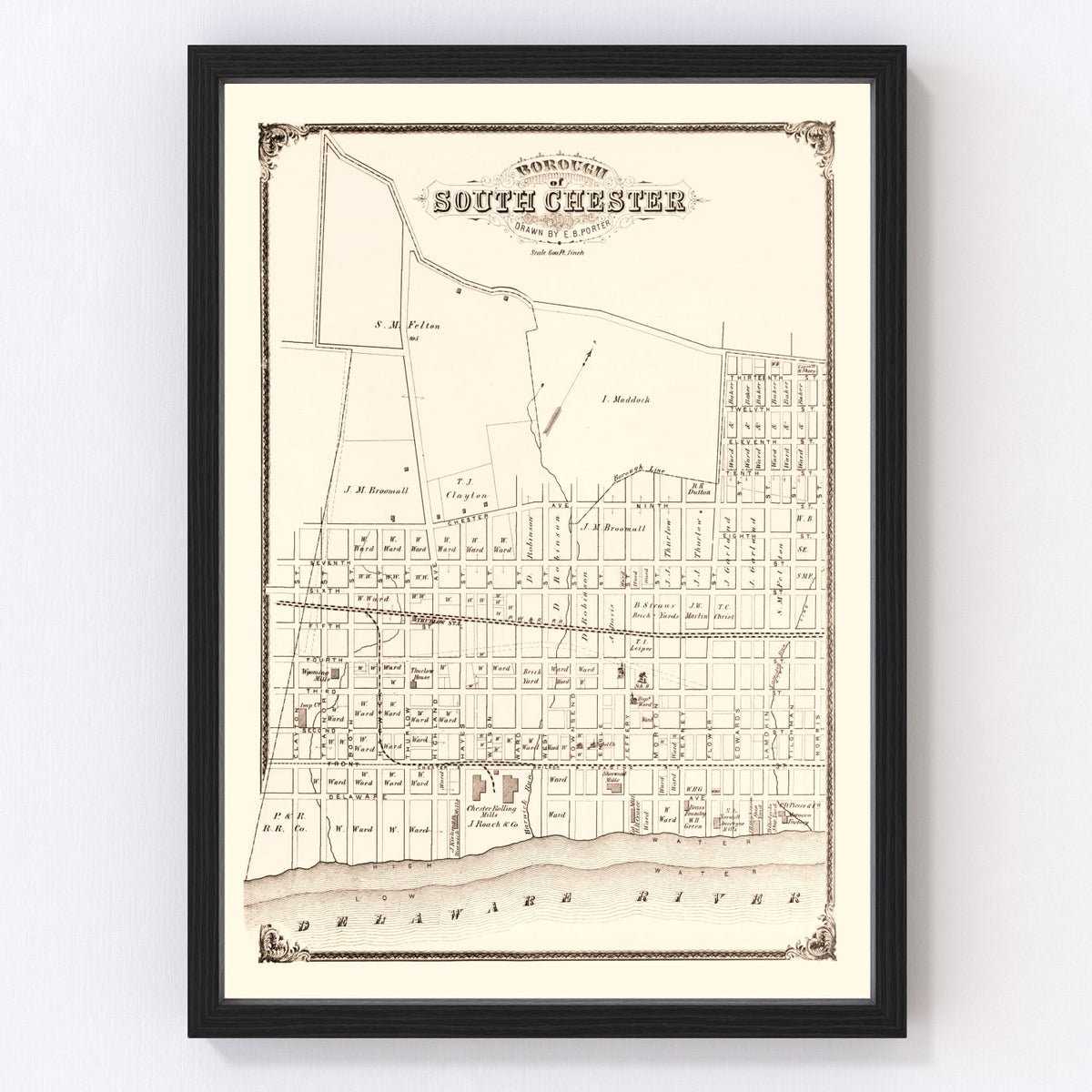 South Chester Vintage Map 1875