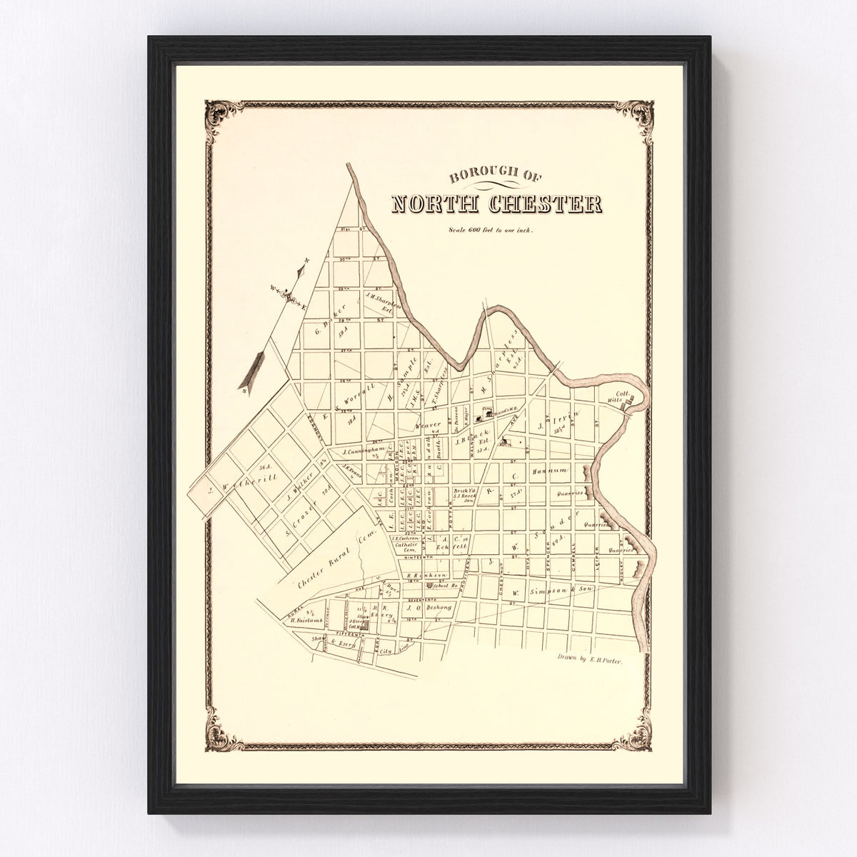 North Chester Vintage Map 1875