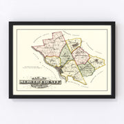 Mercer County Vintage Map 1875