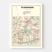 map of Harrisburgh