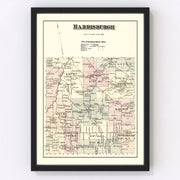 Harrisburgh Township Vintage Map 1875