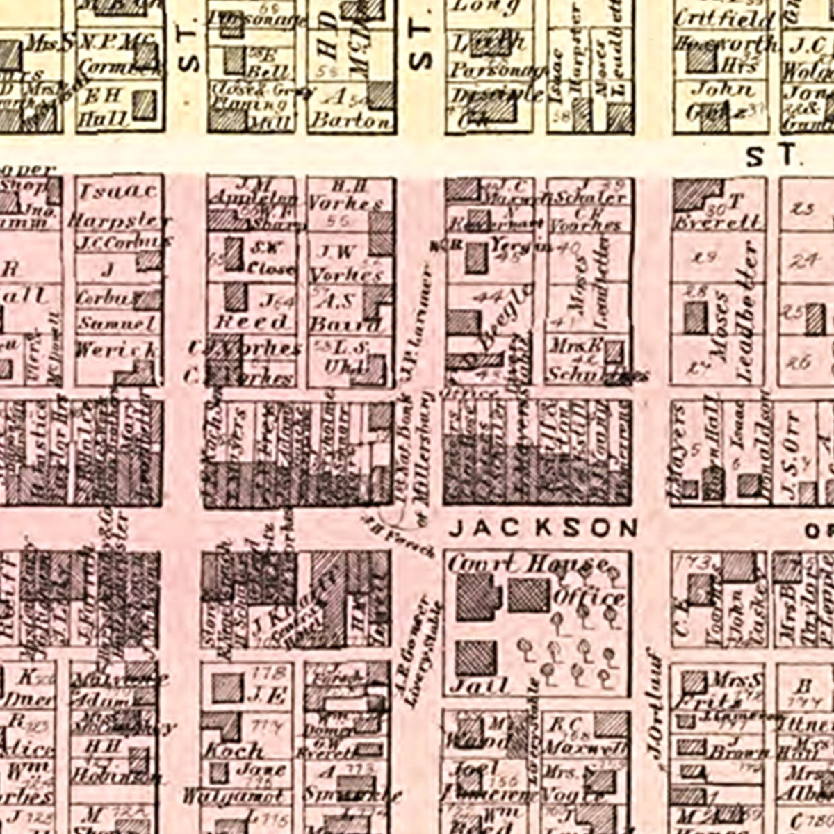 Restored historic details from the 1875 township map of Lewis County, New York