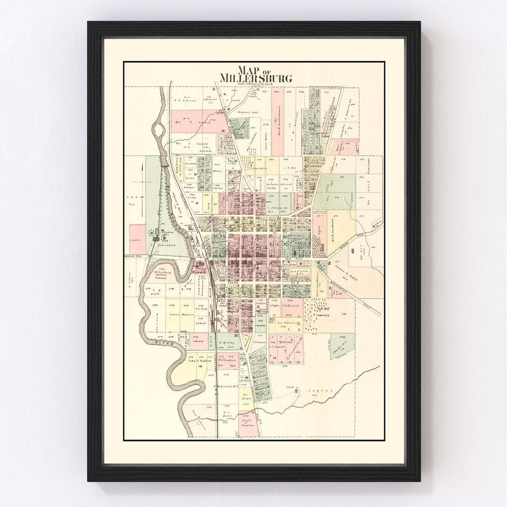 Lewis Township Vintage Map 1875