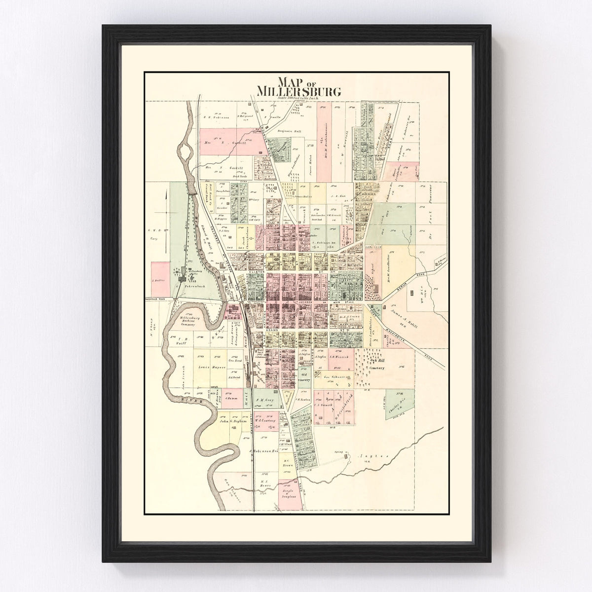 Lewis Township Vintage Map 1875