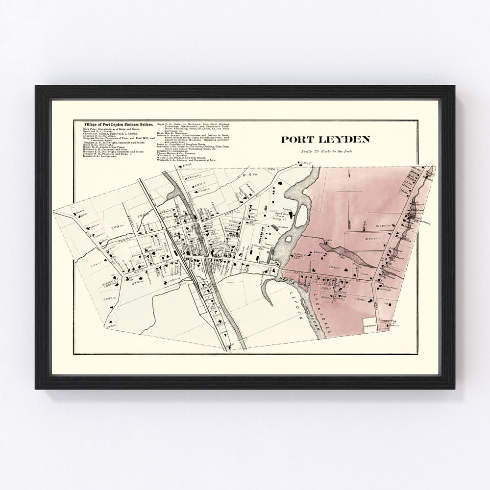 Port Leyden Township Vintage Map 1875
