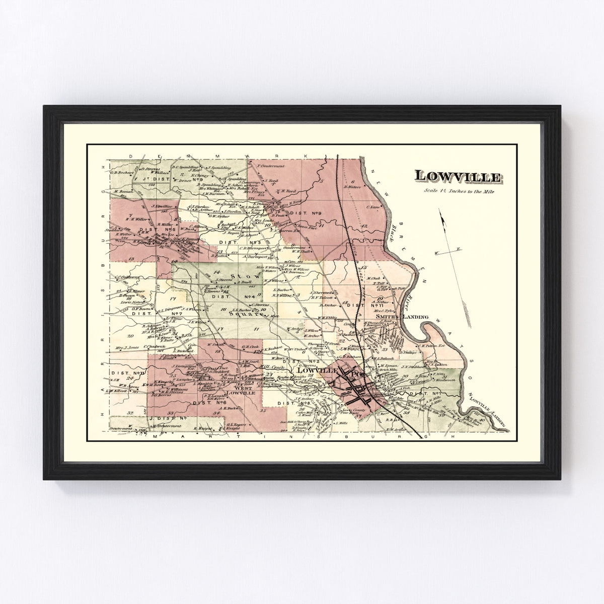 Lowville Township Vintage Map 1875