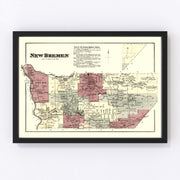 New Bremen Township Vintage Map 1875