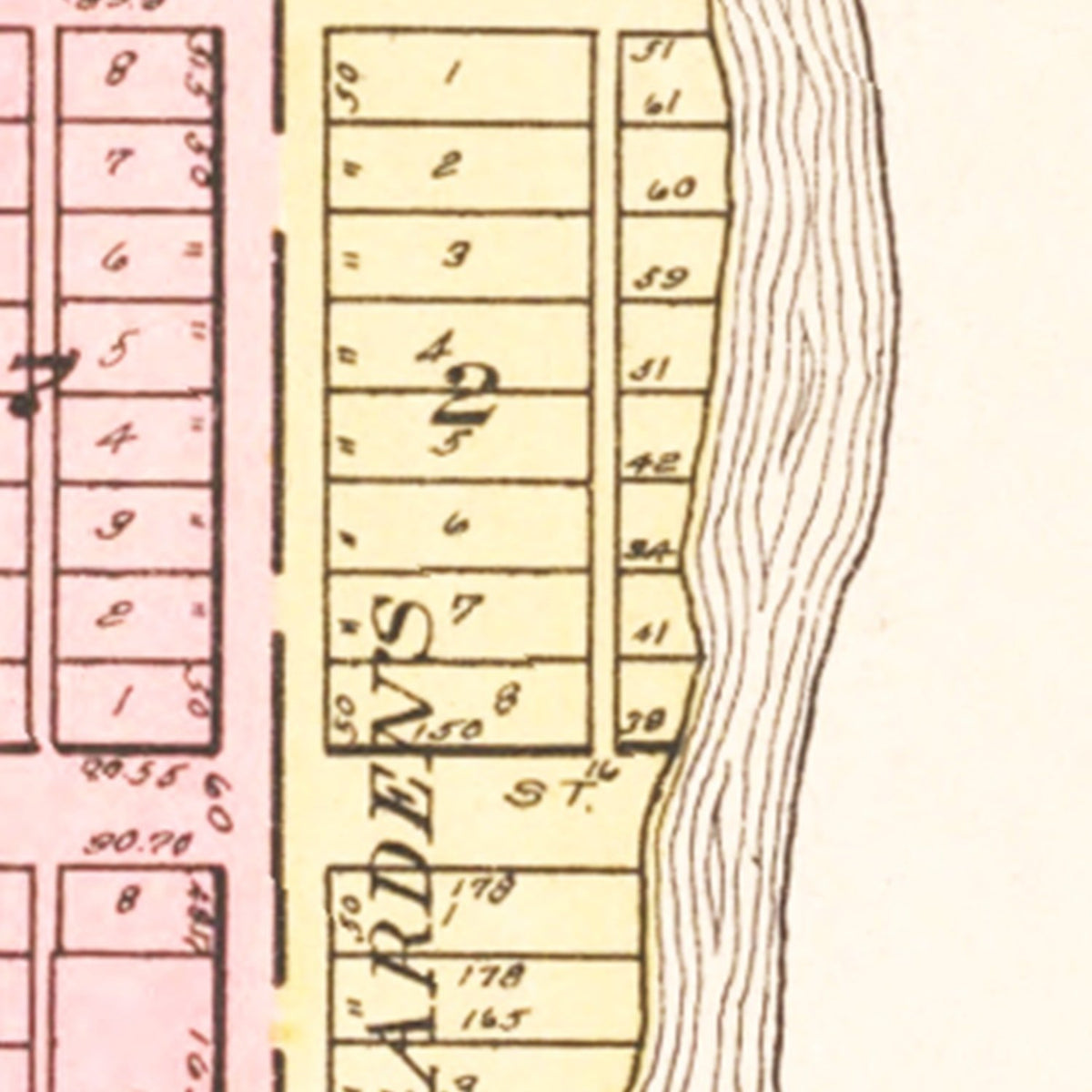 Restored historic details from the 1875 township map of Lewis County, New York