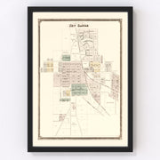 New Castle Township Vintage Map 1875