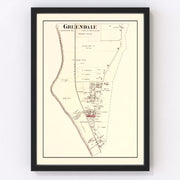 Greendale Vintage Map 1875