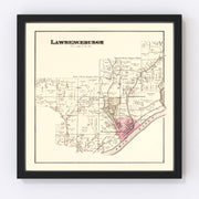 Lawrenceburgh Township Vintage Map 1875