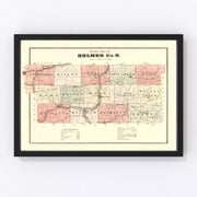 Holmes County Vintage Map 1875