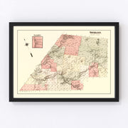 Rockland Township Vintage Map 1875