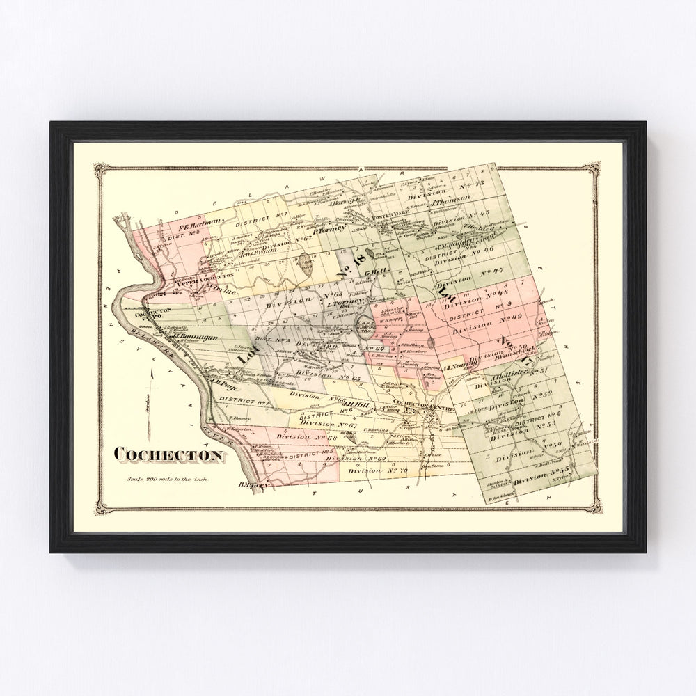 Cochecton Township Vintage Map 1875
