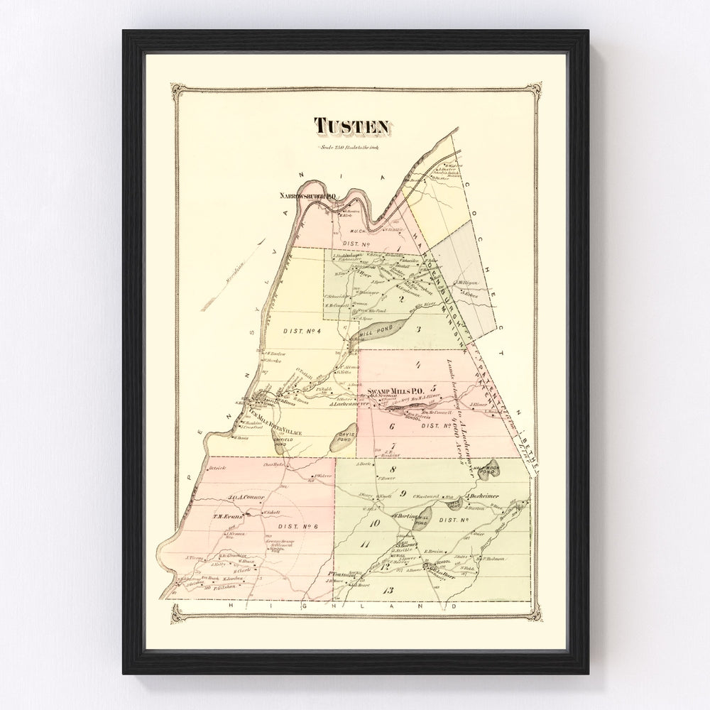 Tusten Township Vintage Map 1875