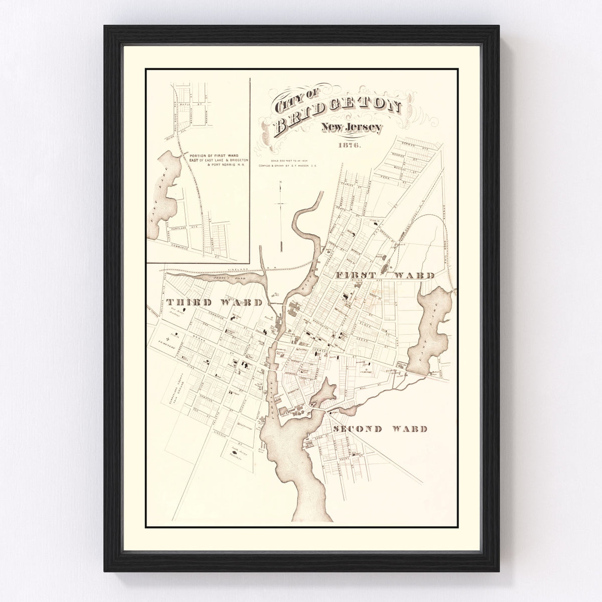Bridgeton Vintage Map 1876