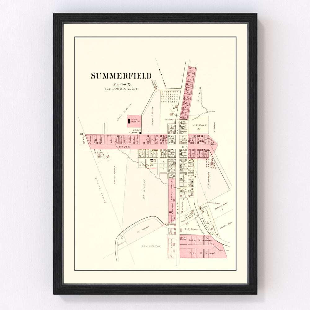 Summerfield Vintage Map 1876