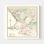 map of Cecil County