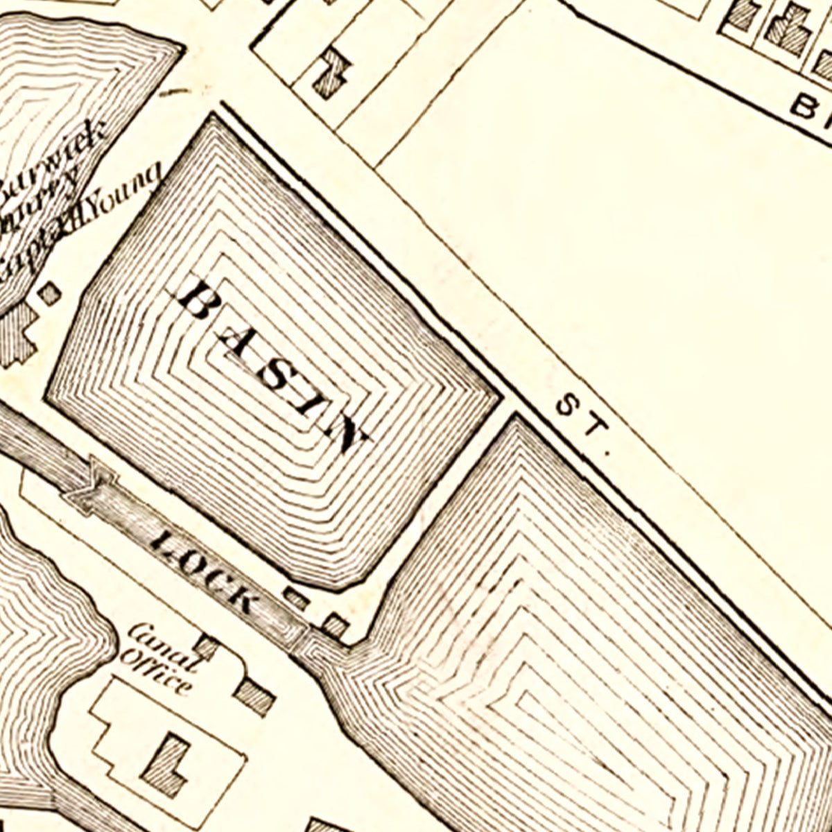Restored historic details from the 1877 city map of Chesapeake, Maryland
