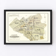 Paterson Vintage Map 1877