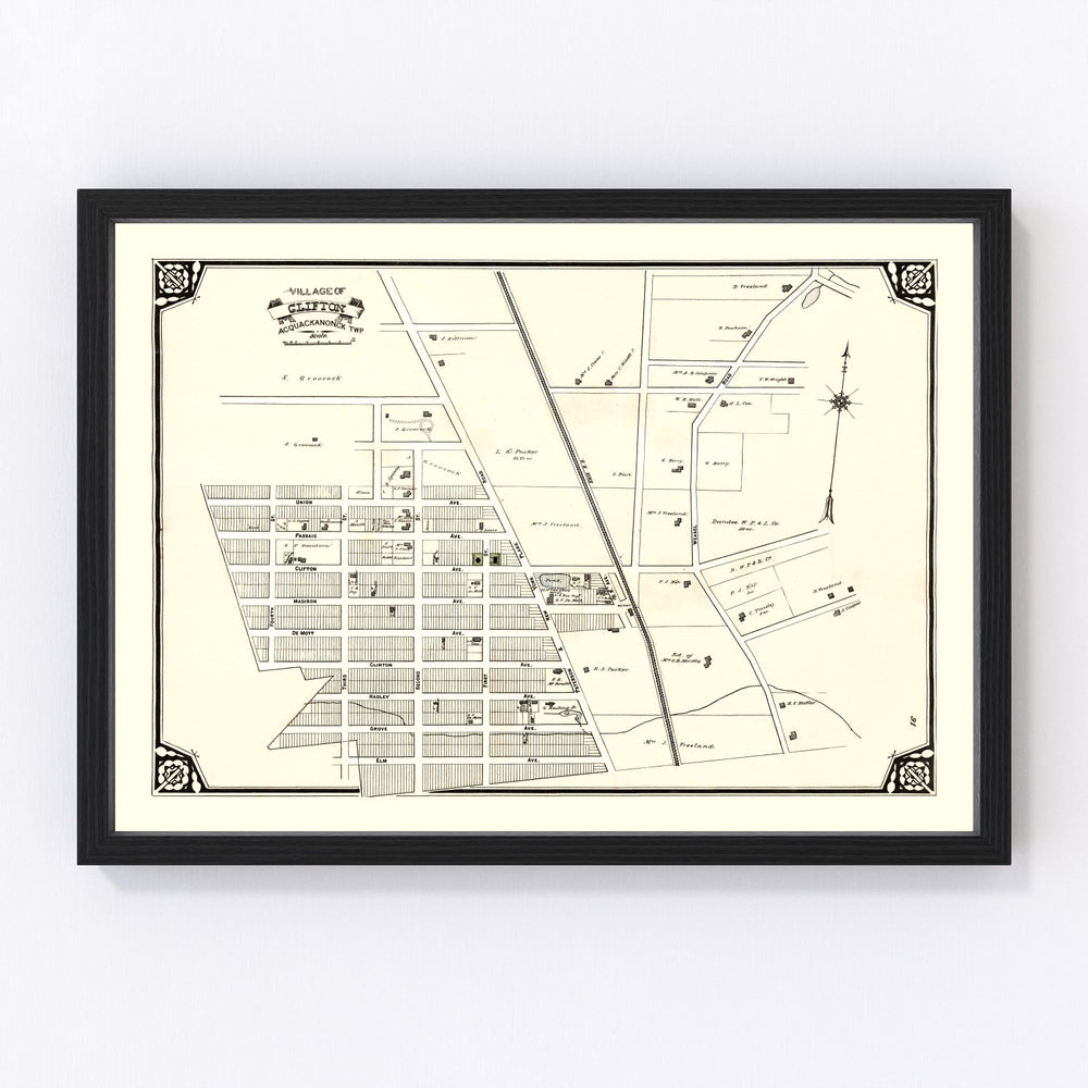 Clifton Vintage Map 1877