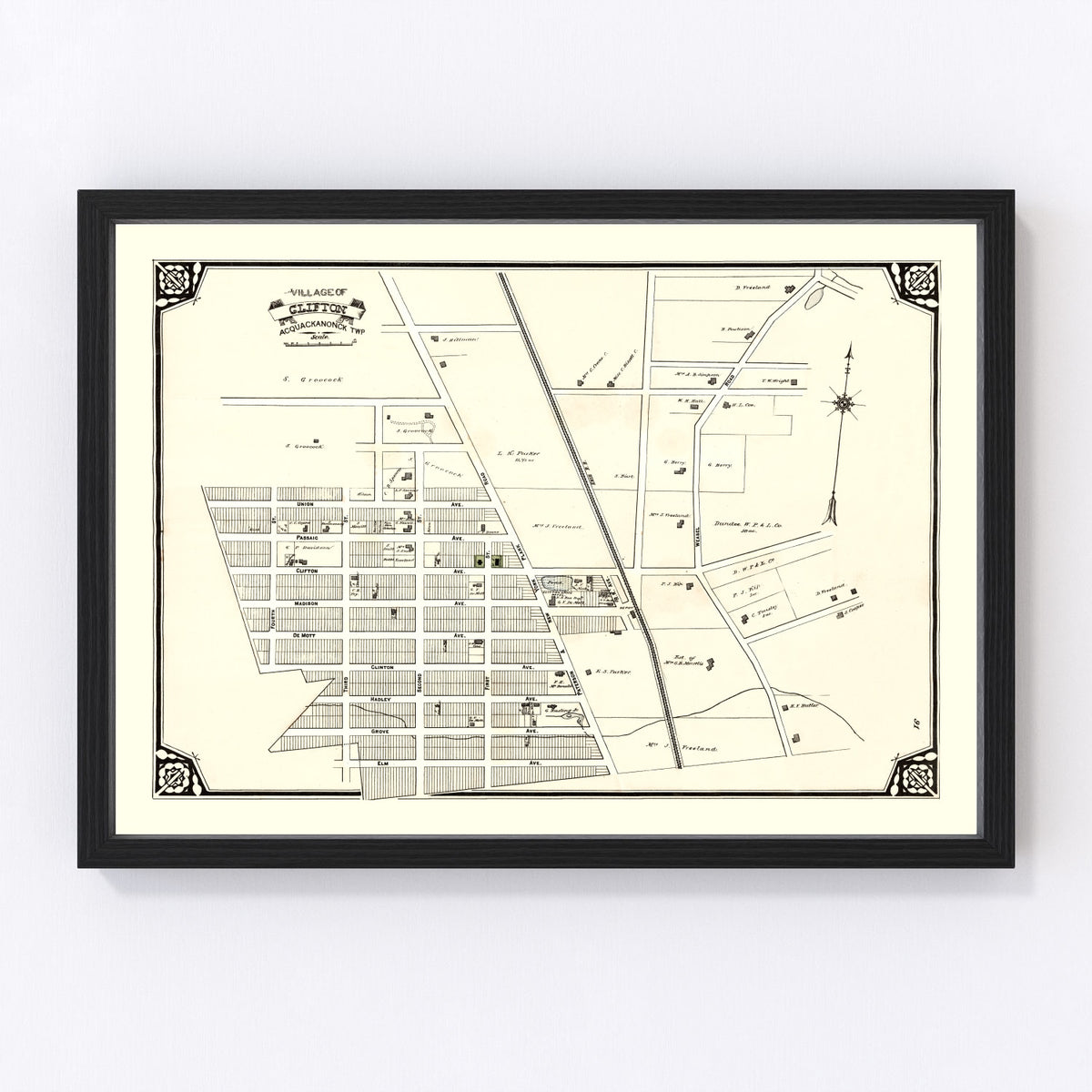 Clifton Vintage Map 1877