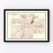Saginaw County Vintage Map 1877