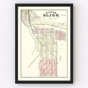 Sligo Vintage Map 1877