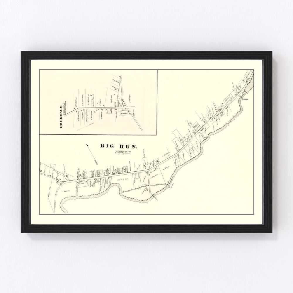 Big Run Vintage Map 1878