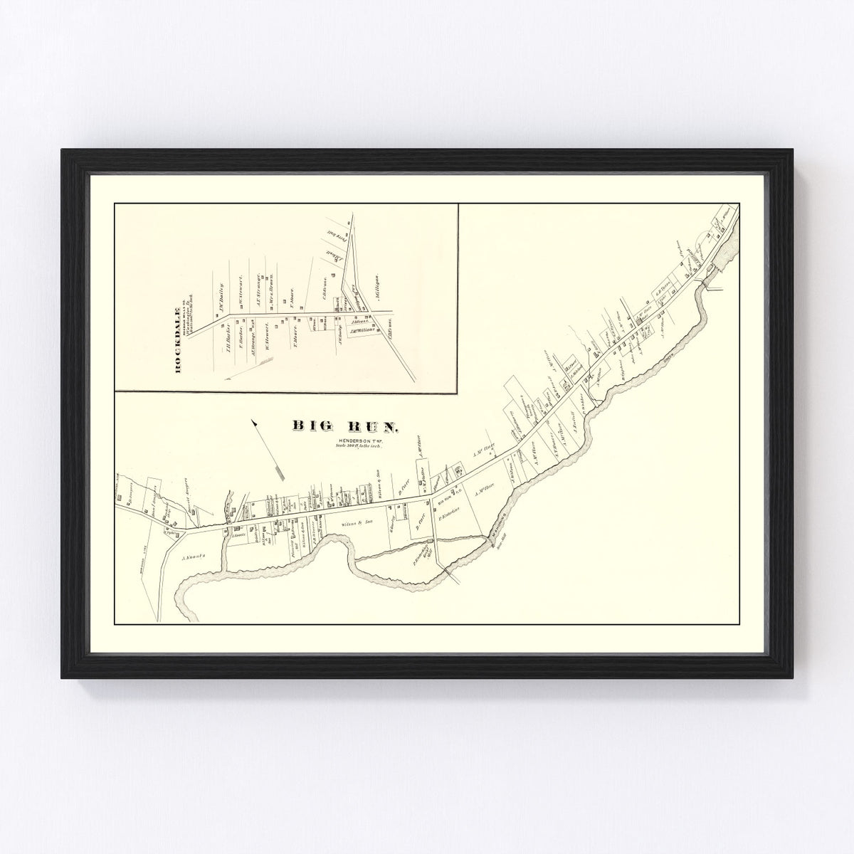 Big Run Vintage Map 1878