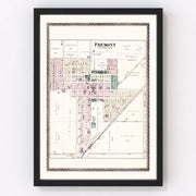 Fremont Vintage Map 1880