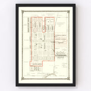 Lindsborg Vintage Map 1884