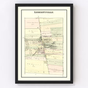 Libertyville Vintage Map 1885