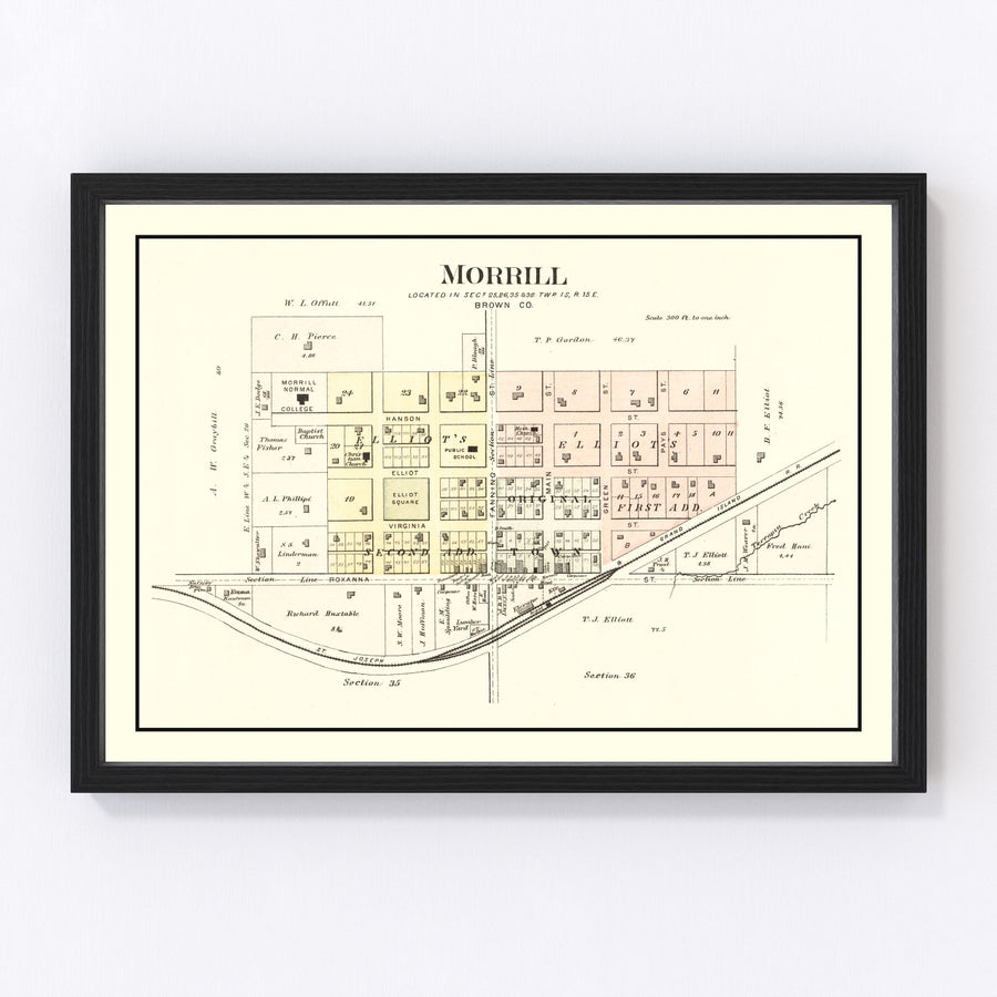 Morrill Vintage Map 1887