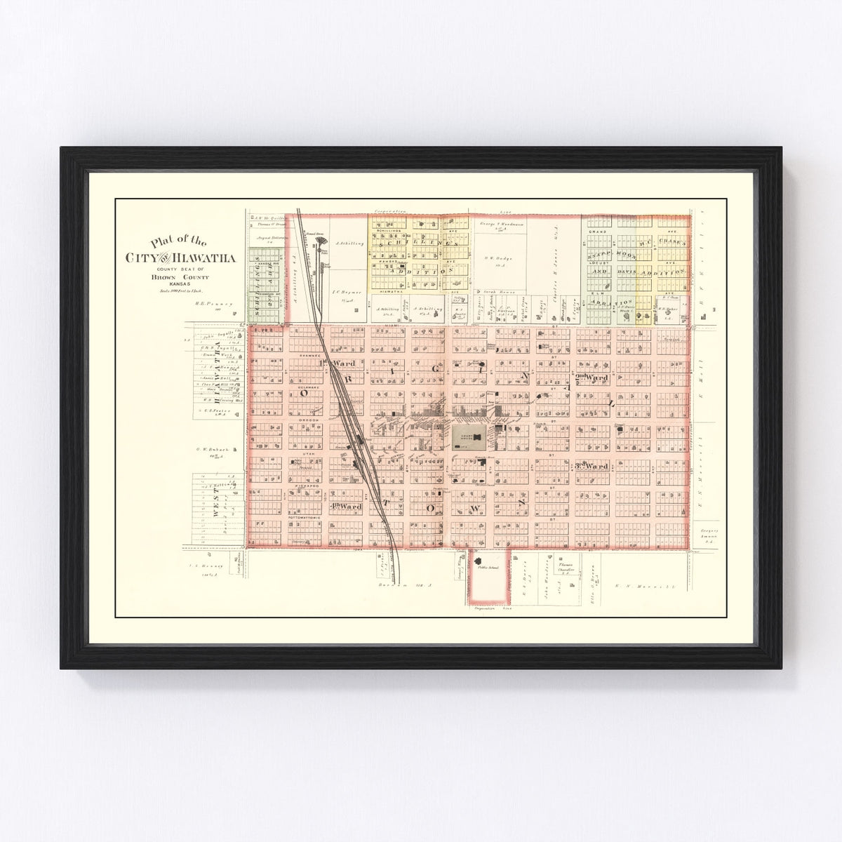 Hiawatha Vintage Map 1887