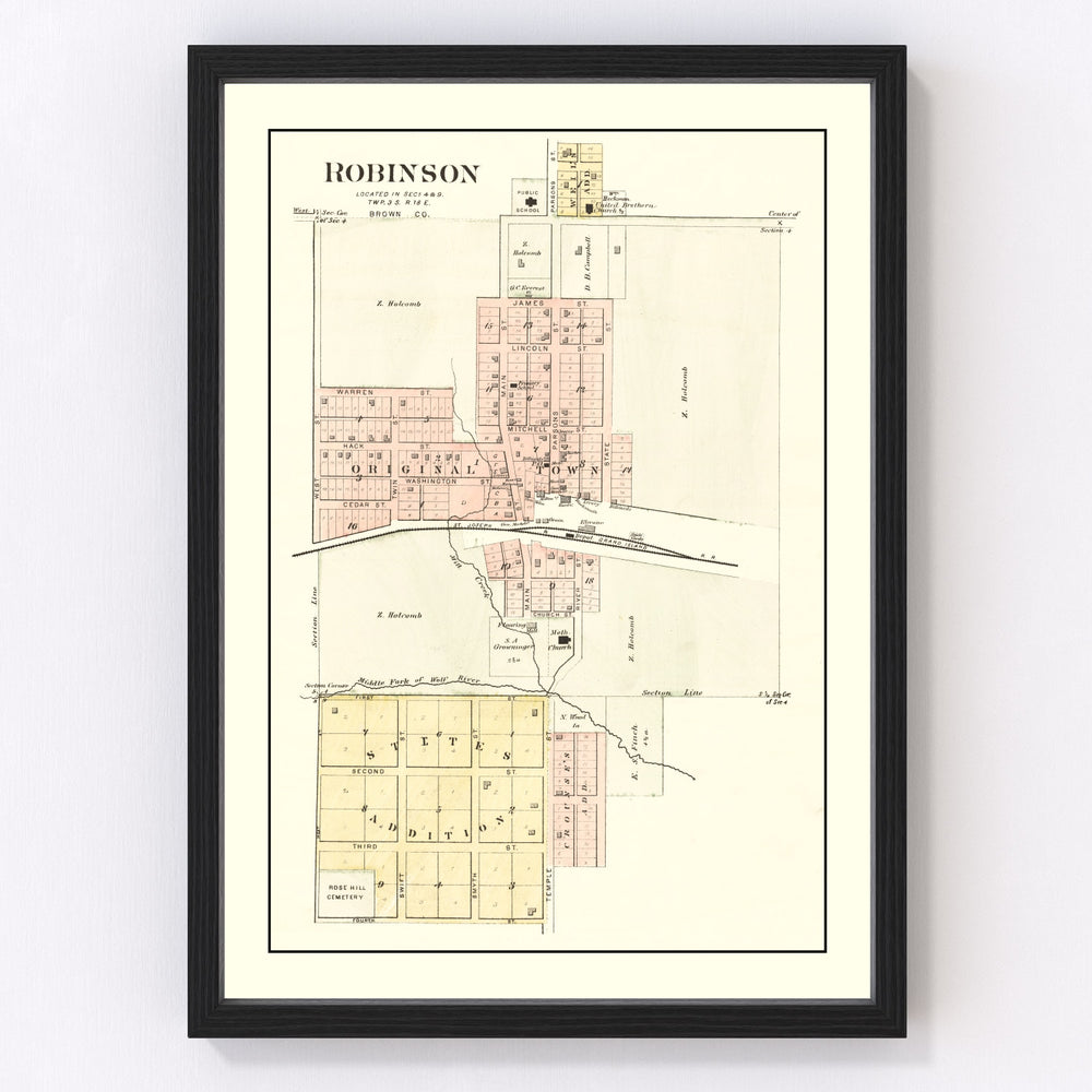 Robinson Vintage Map 1887