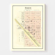 map of Baker
