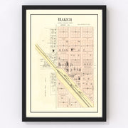 Baker Vintage Map 1887