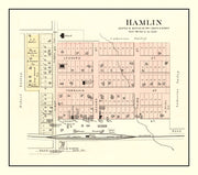 Vintage Map of Hamlin, Kansas 1887