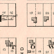 Vintage Map of Hamlin, Kansas 1887